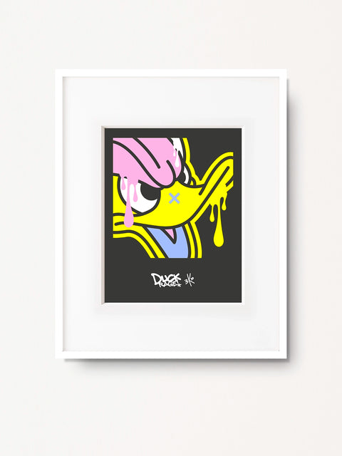 Tirage d'art 22x28 cm - Donald duck pop art - "Duck rage" de Brutal Kortex.