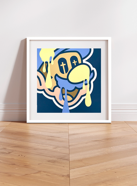 tirage d'art mario bros pop art format 30 x 30 cm