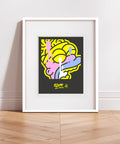 tirage d'art simpson pop art format 22 x 28 cm dans un cadre