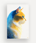 zoom sur un tirage d'art 12x19 cm - sujet : chat - collection art hybride de Bluehok