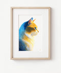 tirage d'art 12x19 cm - sujet : chat - collection art hybride de Bluehok