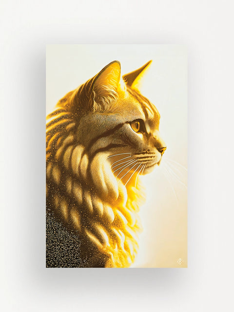 zoom sur un tirage d'art 12x19 cm - sujet : chat - collection art hybride de Bluehok