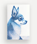 zoom sur un tirage d'art 12x19 cm - sujet : chihuahua - collection art hybride de Bluehok