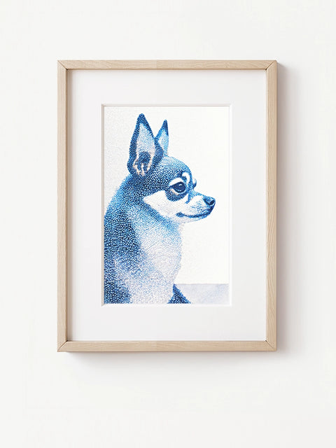 tirage d'art 12x19 cm - sujet : chihuahua - collection art hybride de Bluehok