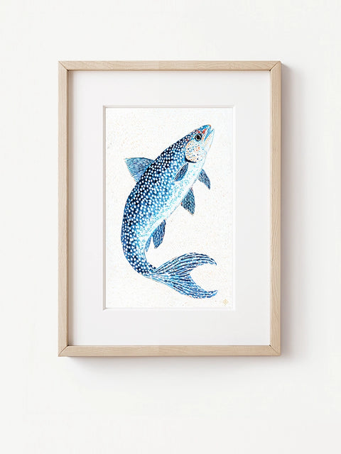 tirage d'art 12x19 cm - sujet : saumon - collection art hybride de Bluehok